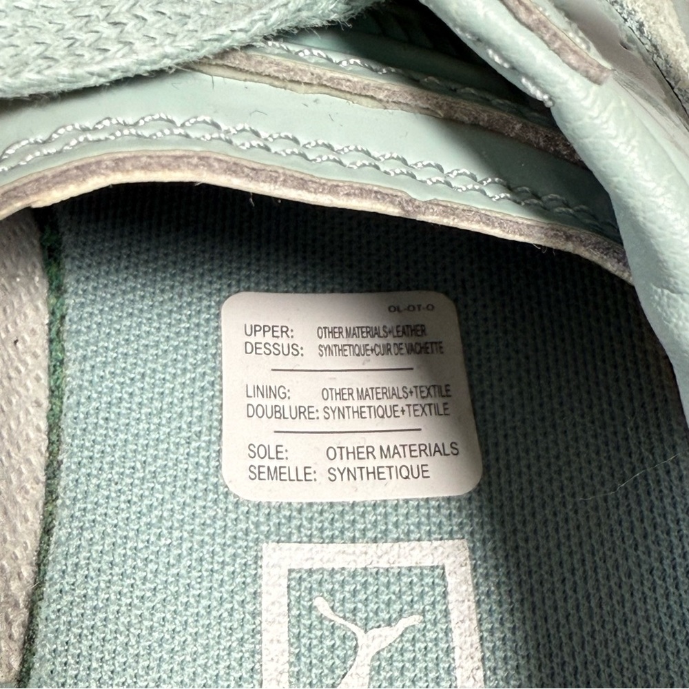 Puma Basket Mint Green Patent Leather Platform Sneakers - Picture 9 of 9